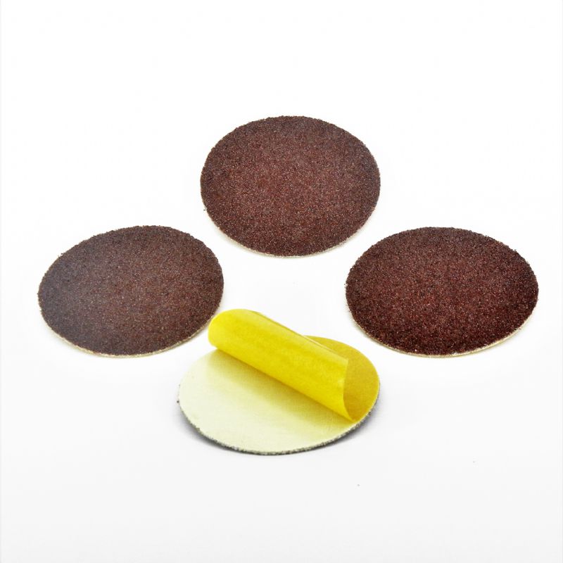 dischi abrasivi in tela corindone adesiva psa autoadesivi microdischi d. 45 mm. p 60 a