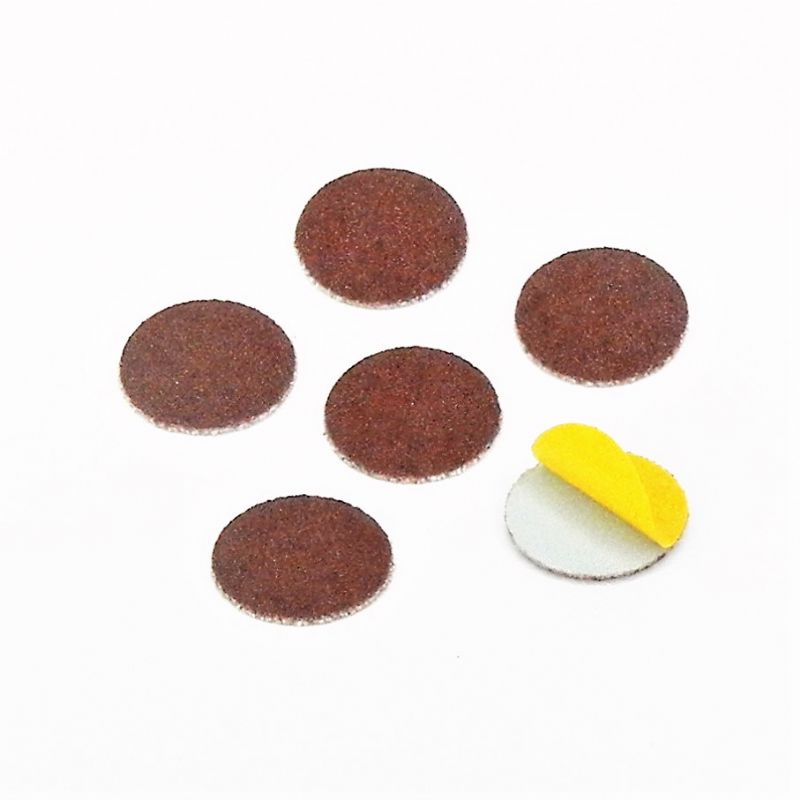 dischi abrasivi in tela corindone adesiva psa autoadesivi microdischi d. 18 mm. p 100 a