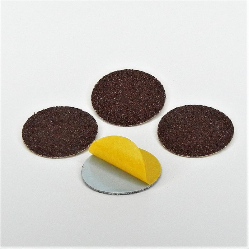 dischi tela abrasiva corindone adesiva psa autoadesivi microdischi d. 35 mm. p 60 a