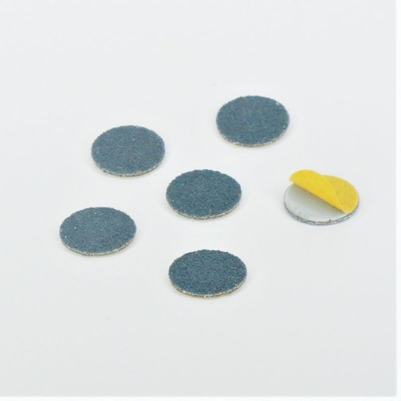 dischi abrasivi in tela zirconio adesiva psa autoadesivi microdischi d. 12 mm. p 120 z