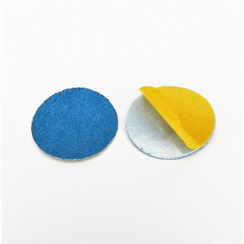 dischi abrasivi in tela zirconio adesiva psa autoadesivi microdischi d. 45 mm. p 60 z